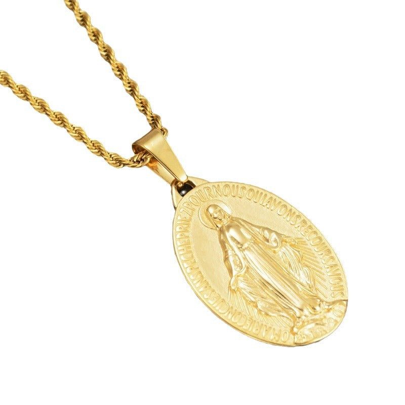 Wholesale Hip-hop titanium steel jewelry necklace pendant accessories